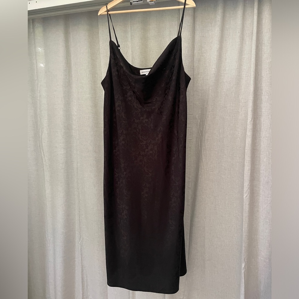 Midi Satin Cowl neck dress